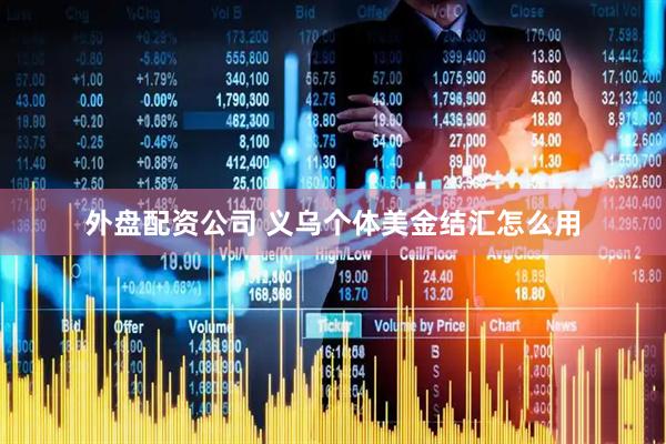 外盘配资公司 义乌个体美金结汇怎么用
