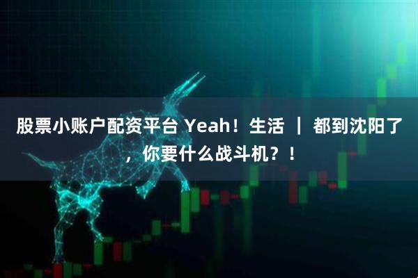 股票小账户配资平台 Yeah！生活 ｜ 都到沈阳了，你要什么战斗机？！